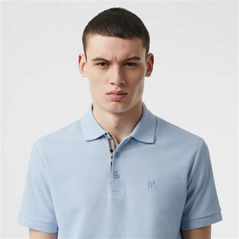 burberry logo print cotton piqué polo shirt|Cotton Polo Shirt in Gale .